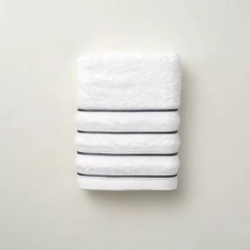 Verona Stripes Hand Towel White Glacier Gray 2 jpg